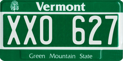 VT license plate XXO627