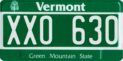 VT license plate XXO630