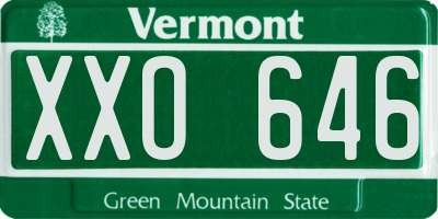 VT license plate XXO646