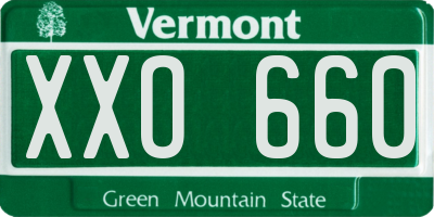 VT license plate XXO660
