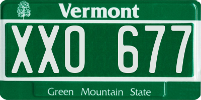 VT license plate XXO677