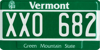 VT license plate XXO682
