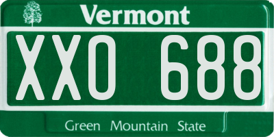 VT license plate XXO688