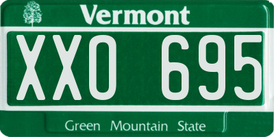 VT license plate XXO695