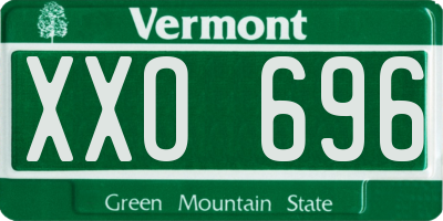 VT license plate XXO696