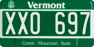 VT license plate XXO697