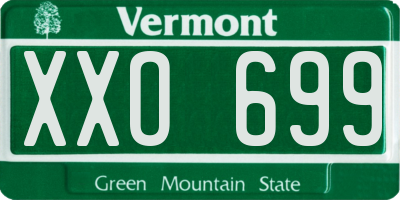 VT license plate XXO699