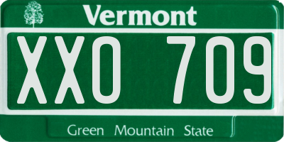 VT license plate XXO709