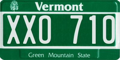VT license plate XXO710