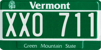 VT license plate XXO711