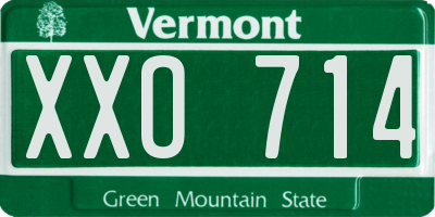 VT license plate XXO714