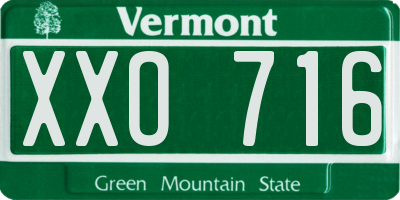 VT license plate XXO716