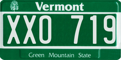 VT license plate XXO719