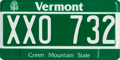 VT license plate XXO732