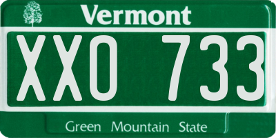 VT license plate XXO733