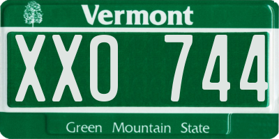 VT license plate XXO744