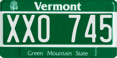 VT license plate XXO745