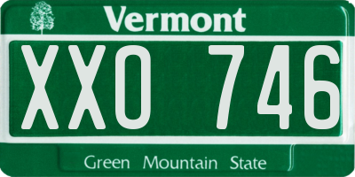 VT license plate XXO746