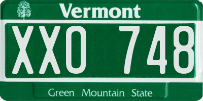 VT license plate XXO748