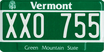 VT license plate XXO755