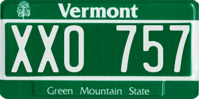 VT license plate XXO757
