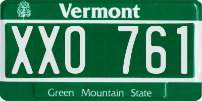 VT license plate XXO761