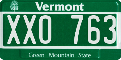 VT license plate XXO763