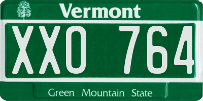 VT license plate XXO764