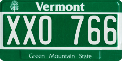 VT license plate XXO766