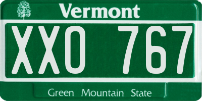 VT license plate XXO767