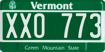 VT license plate XXO773