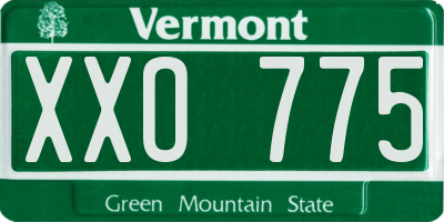 VT license plate XXO775