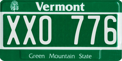 VT license plate XXO776