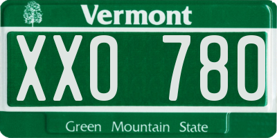 VT license plate XXO780