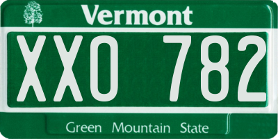 VT license plate XXO782