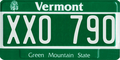 VT license plate XXO790