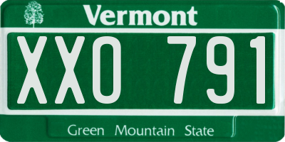 VT license plate XXO791