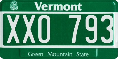 VT license plate XXO793