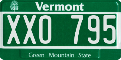 VT license plate XXO795