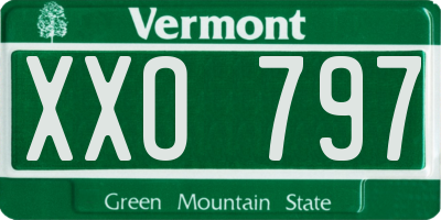VT license plate XXO797
