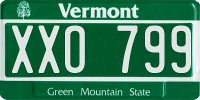 VT license plate XXO799