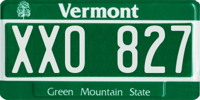 VT license plate XXO827