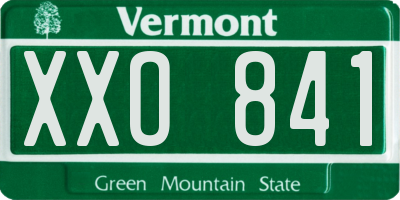 VT license plate XXO841