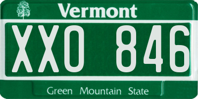 VT license plate XXO846