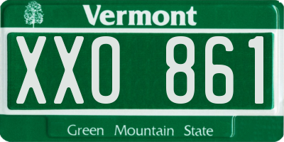 VT license plate XXO861