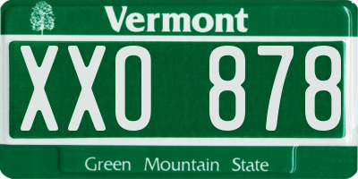 VT license plate XXO878