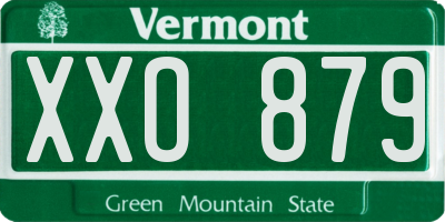 VT license plate XXO879