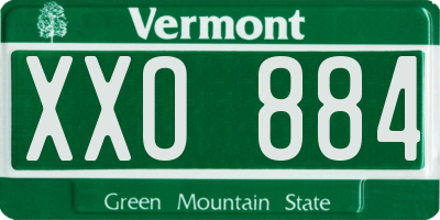 VT license plate XXO884