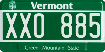 VT license plate XXO885