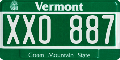 VT license plate XXO887